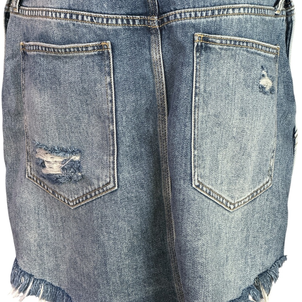 Free People Baxter Denim Overall Dress Grunge Blue Size Medium - Picture 9 of 15